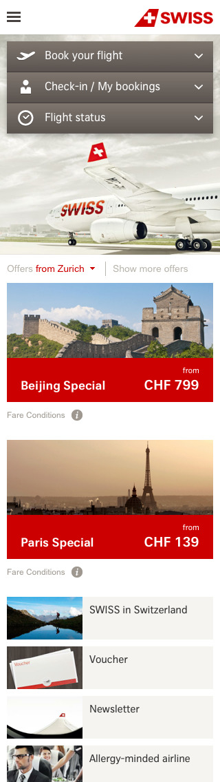 SWISS in Switzerland